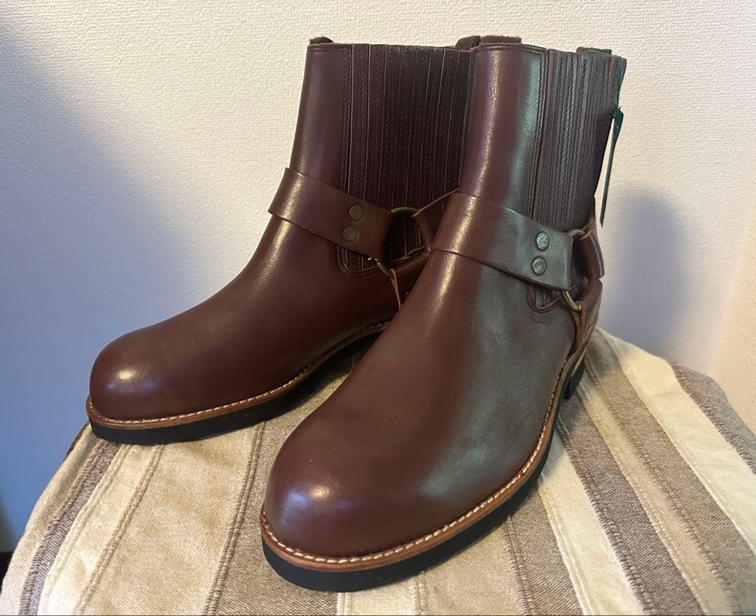 【新品未使用】ブラウン レザー エンジニアブーツ SAYA 【本革】ソフトレザーエンジニアブーツ(ブラウン) -【公式】ラボ