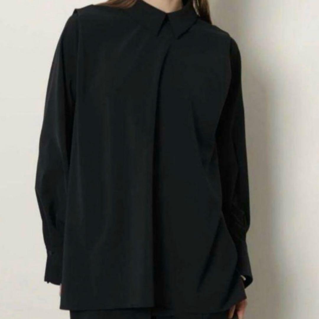 新品 CADUNE カデュネ ネイビー 3way襟付きブラウス セレモニー 濃紺