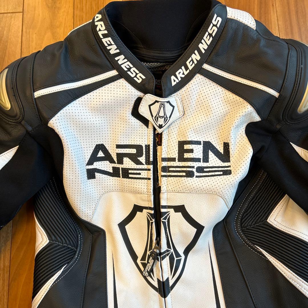 最終値下げ アレンネス 革ツナギ レーシングスーツ 黒白 サイズ54