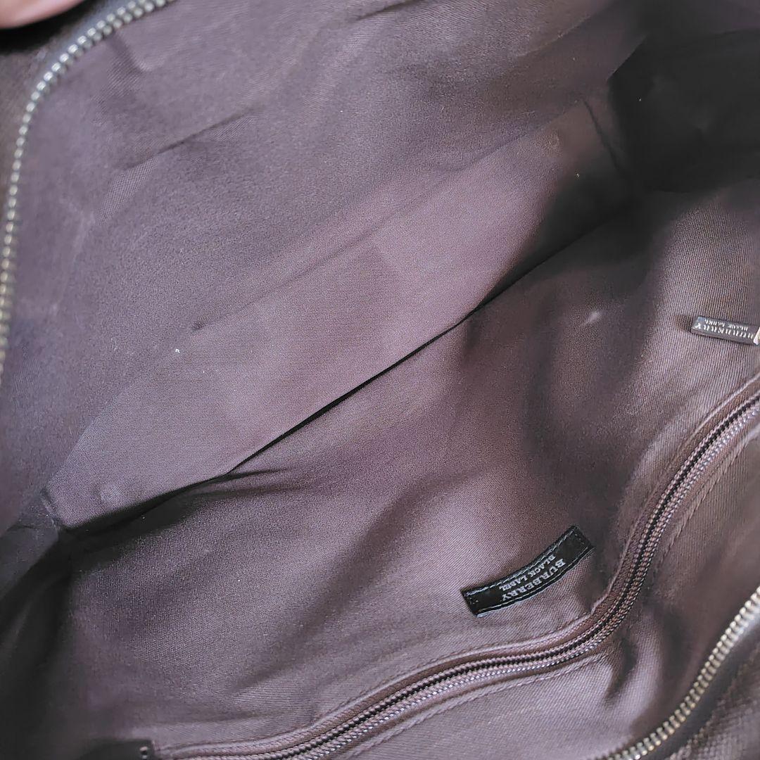 極美品 2way バーバリーブラックレーベル ビジネスバッグ マルチストライプ