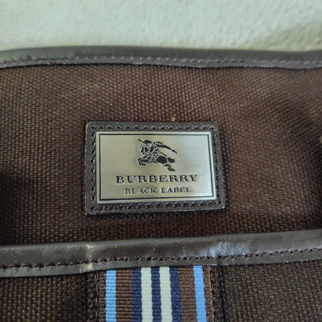 極美品 2way バーバリーブラックレーベル ビジネスバッグ マルチストライプ