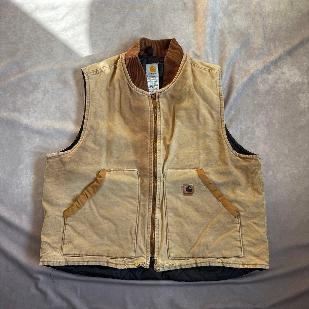 90s カーハート ダックベスト ブラウン XL USA製 V02 BRN - メルカリ