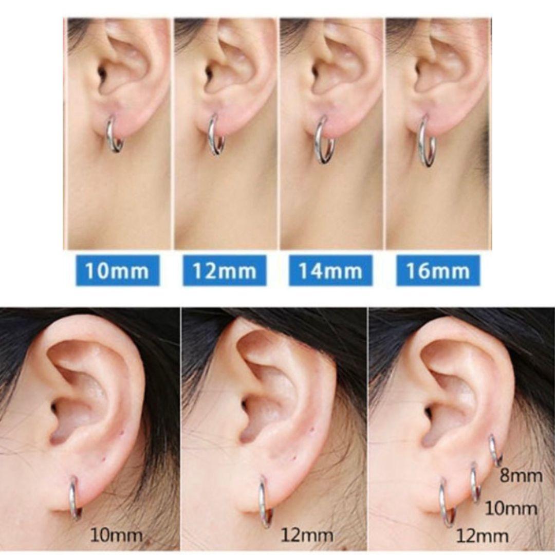 シルバー フープピアス 2個 メンズ レディース 10mm - メルカリ