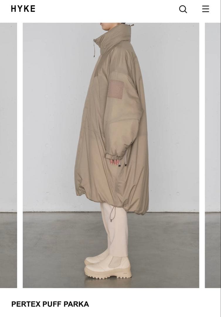 2024AW HYKE【ハイク】PERTEX PUFF PARKA - メルカリ