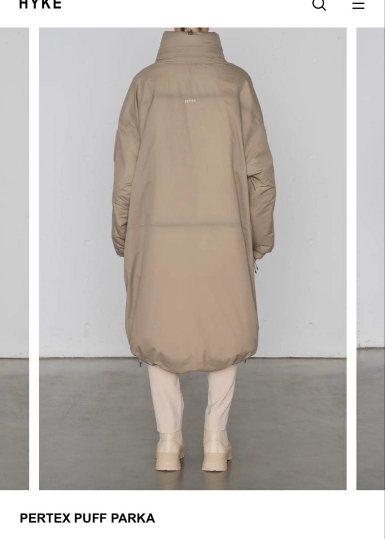2024AW HYKE【ハイク】PERTEX PUFF PARKA - メルカリ