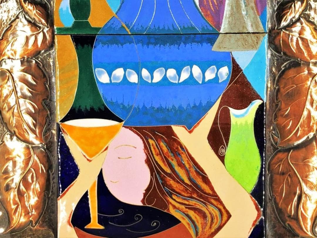 森規子 作 】 銀有線七宝 額装 - メルカリ