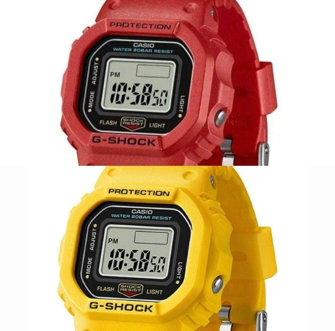 2個セット G-SHOCK nano レッド&イエロー リングウォッチ - メルカリ