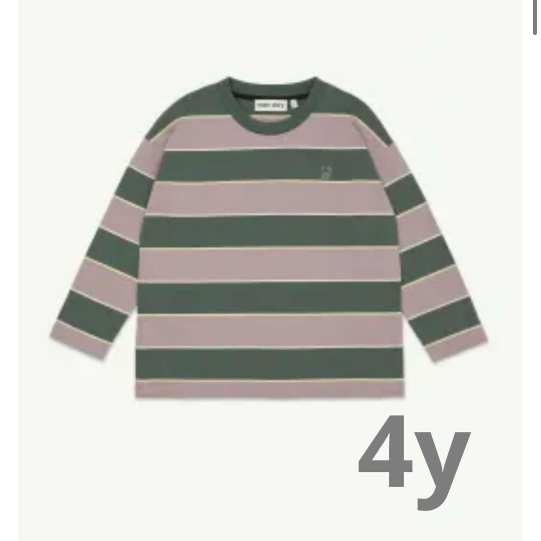【新品】mainstory Elderberry Stripes 4y Main Story Sweat Tee / Elderberry - LILY SOURIRE インポート子供服/通販