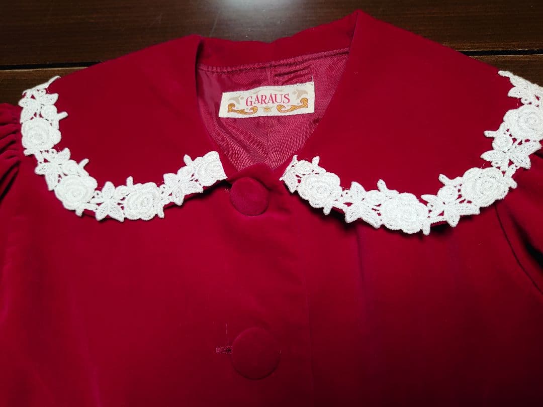 ガラウスGARAUS(コルネットCornet前身)別珍赤コート ゴスロリロリータ