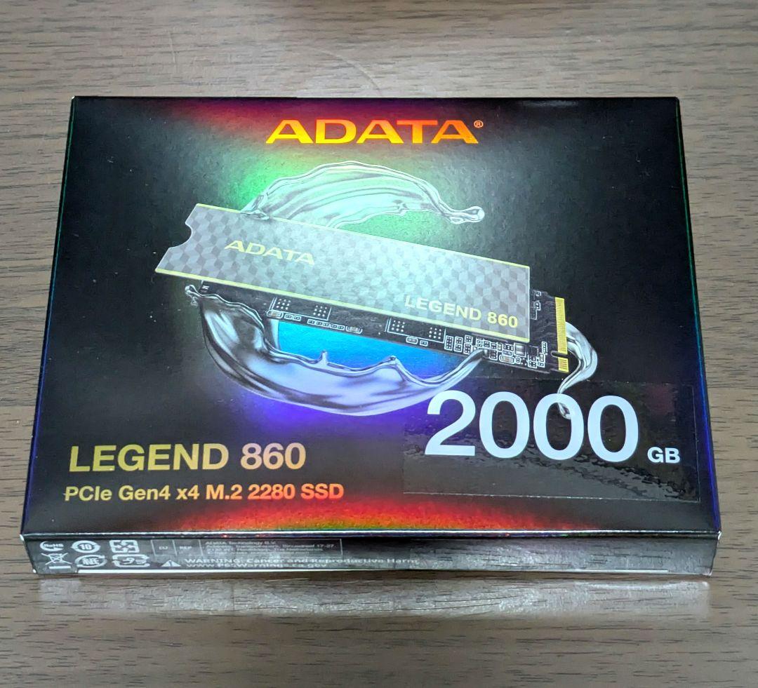 内蔵型SSD ADATA LEGEND 860 2000GB SSD ADATA LEGEND 860 PCIe Gen4 x4 M.2 2280 Solid State Drive (United