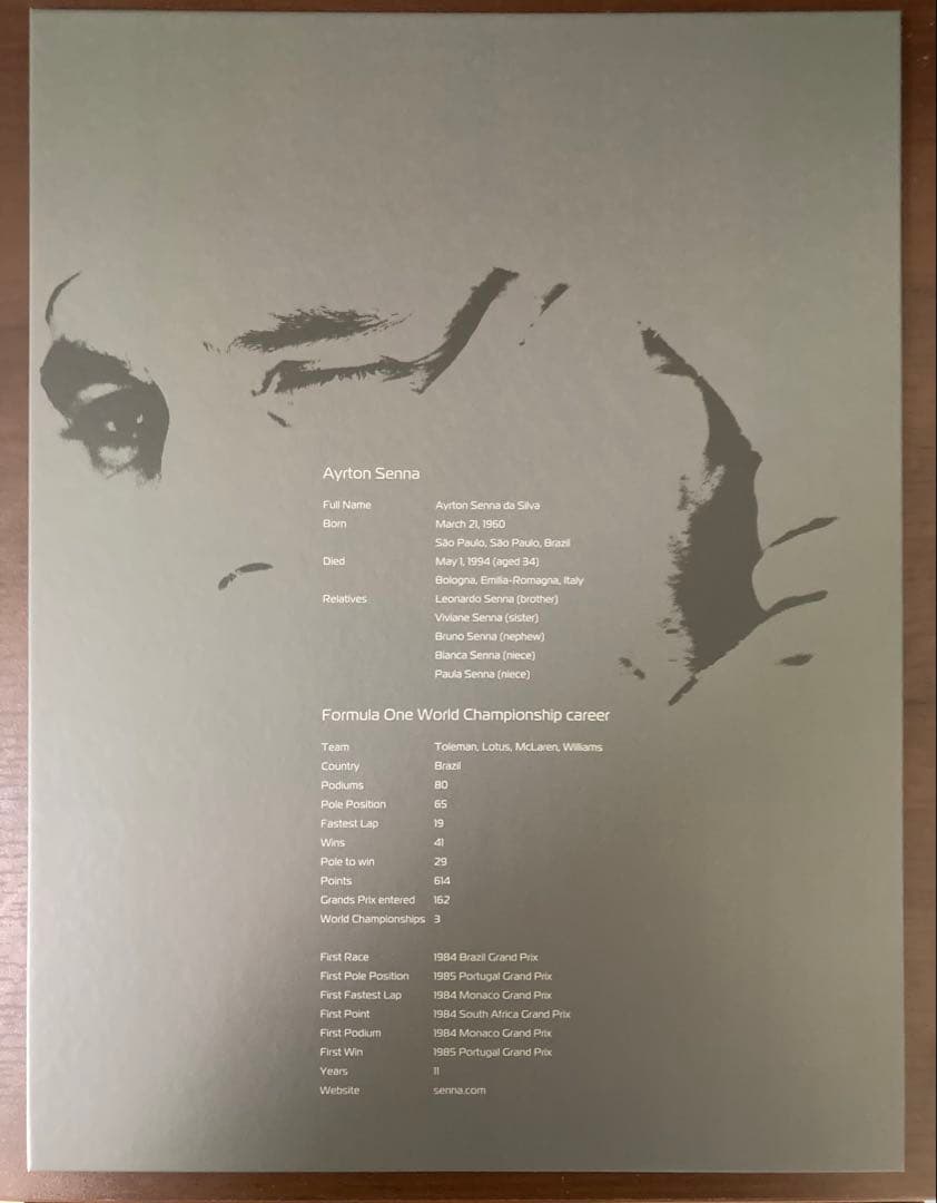 アイルトン・セナ没後30年プレミアム写真集 【Ayrton】 - メルカリ