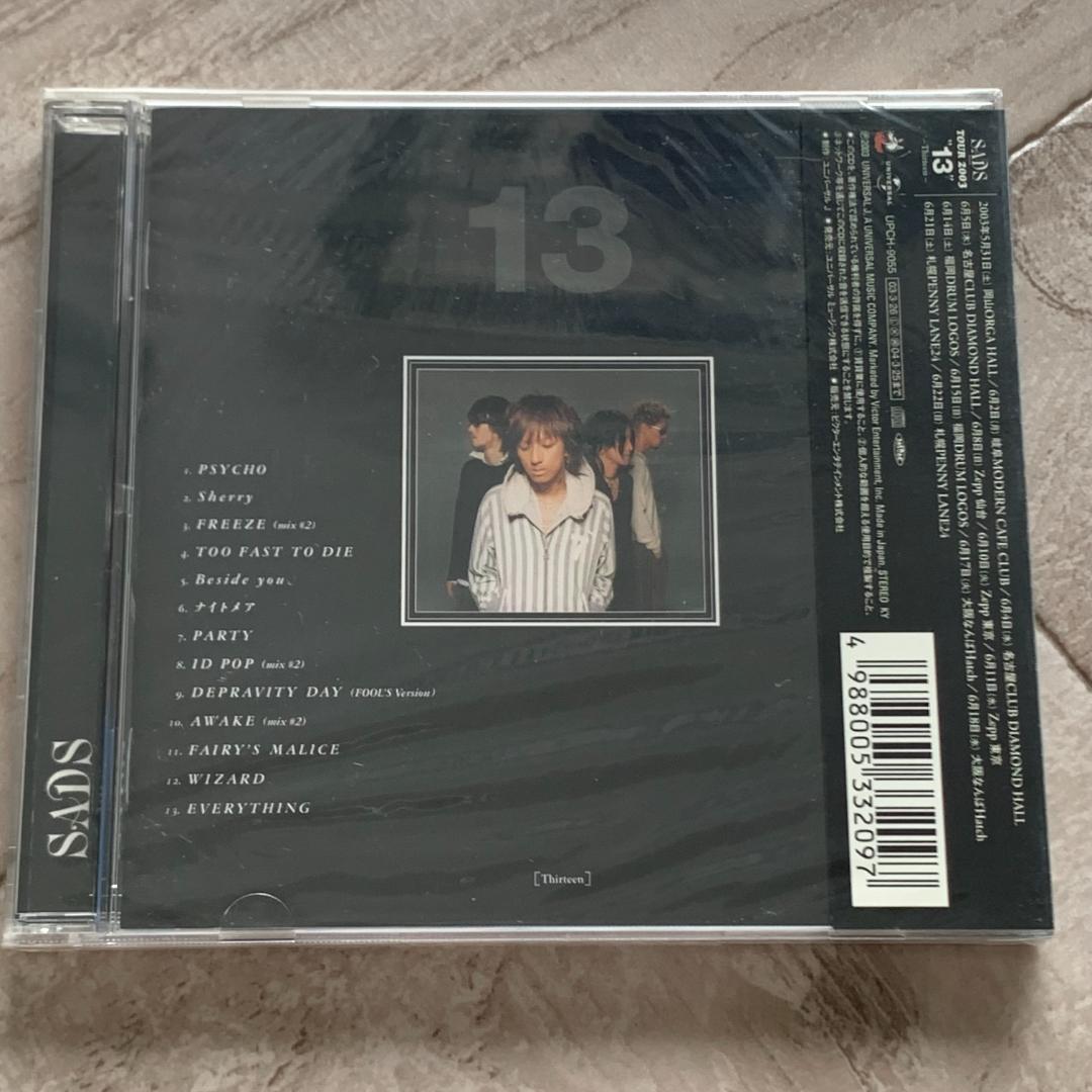 初回特典付き。13 (初回盤)/SADS：未開封CD