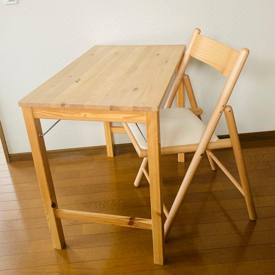 おしゃれ！便利！折り畳みテーブル＆チェアセット　送料込　独り暮らし　新生活 爆買 折りたたみテーブルチェアセット | 不二貿易 新生活 新生活応援