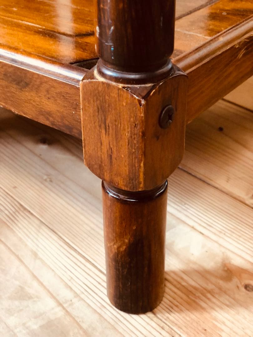 マホガニー無垢材 《 アメリカ製 ビンテージshelf 》 棚 木製 台座