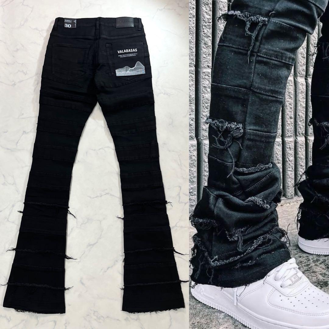 VALABASAS バラバサス クラッシュフレアスキニーデニム 新品 30 M