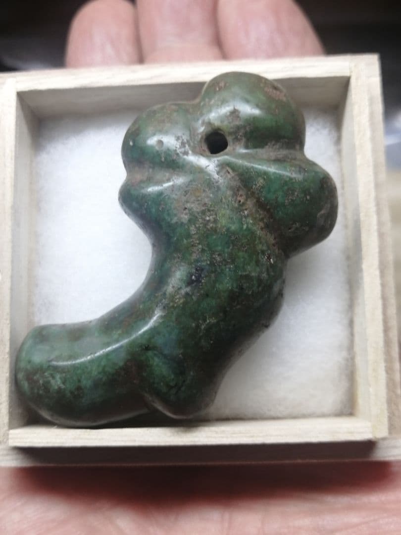 ★【ジャッキー】古墳期『獣形翡翠勾玉』出土品。儀式勾玉。6.50cm