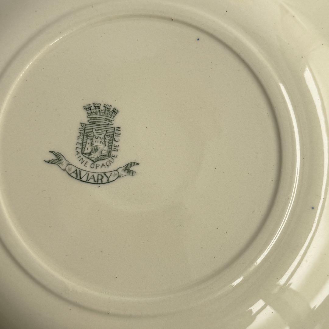 美品 フランスアンティーク Gien AVIARY ディナープレート - メルカリ