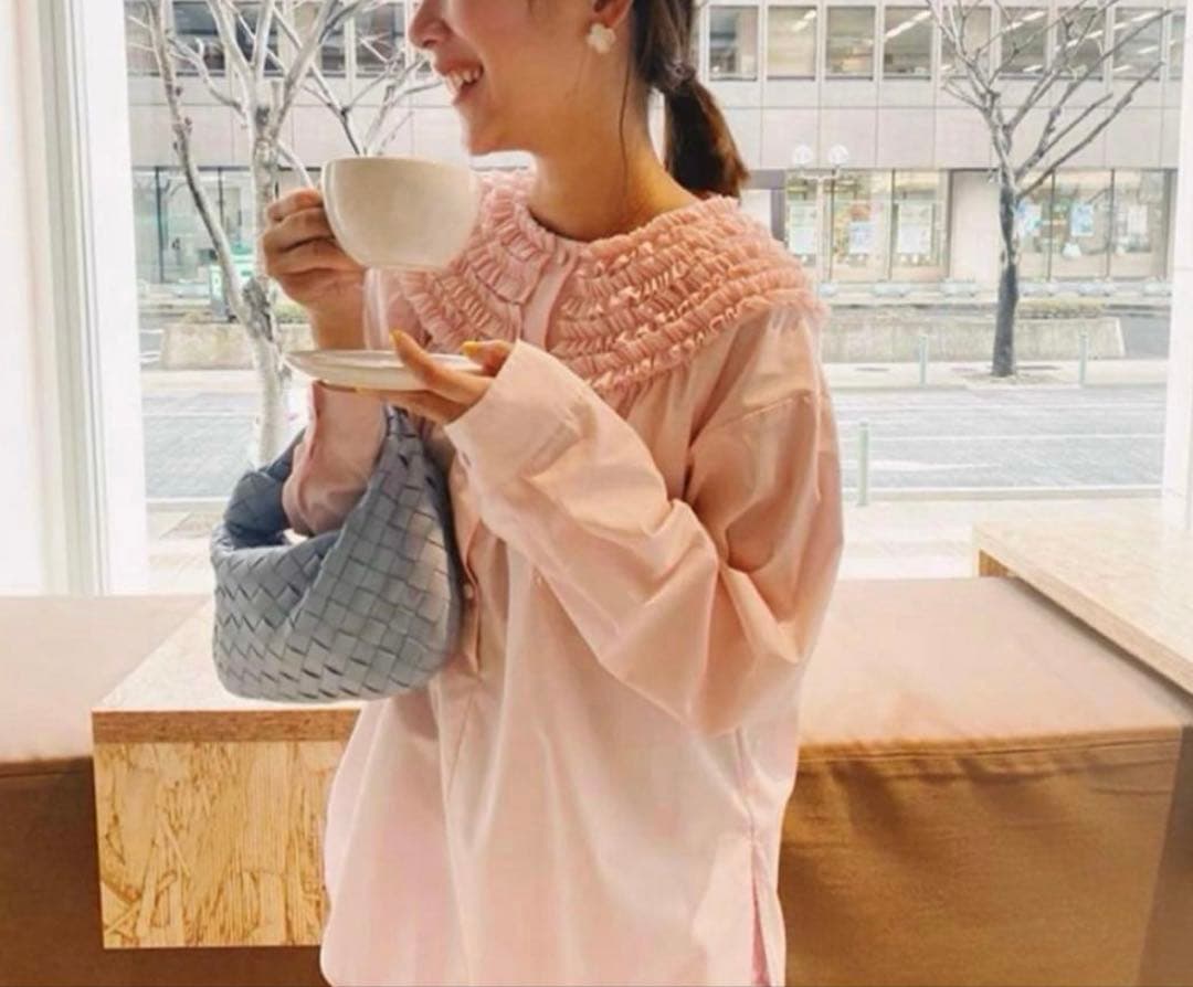 rosy monsterロージーモンスター ミニフリルブラウス ピンク RosyMonster(ロージーモンスター)の「【再々販/新色/予約販売】mini