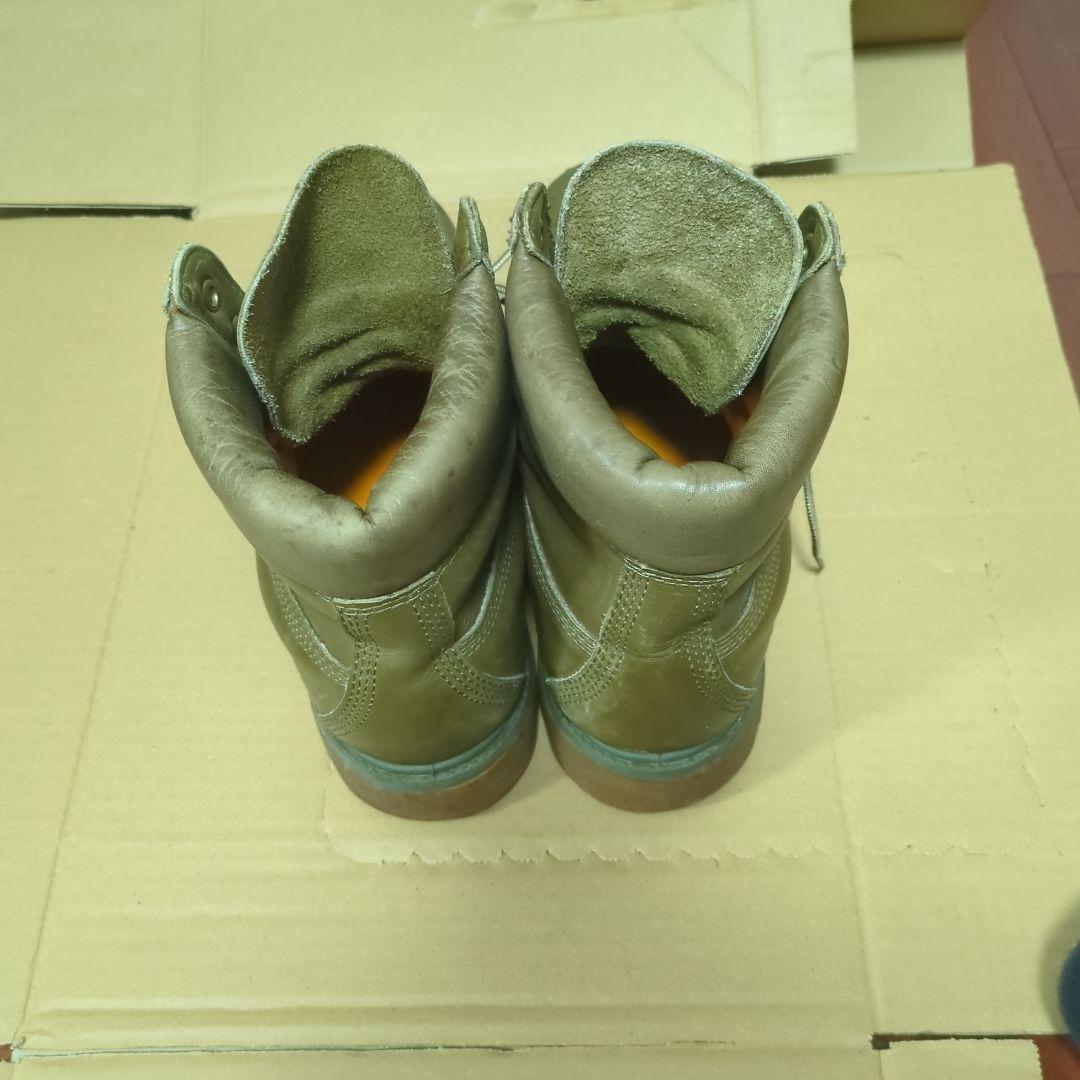 Timberland オリーブグリーン レザー ハイカットブーツ - メルカリ