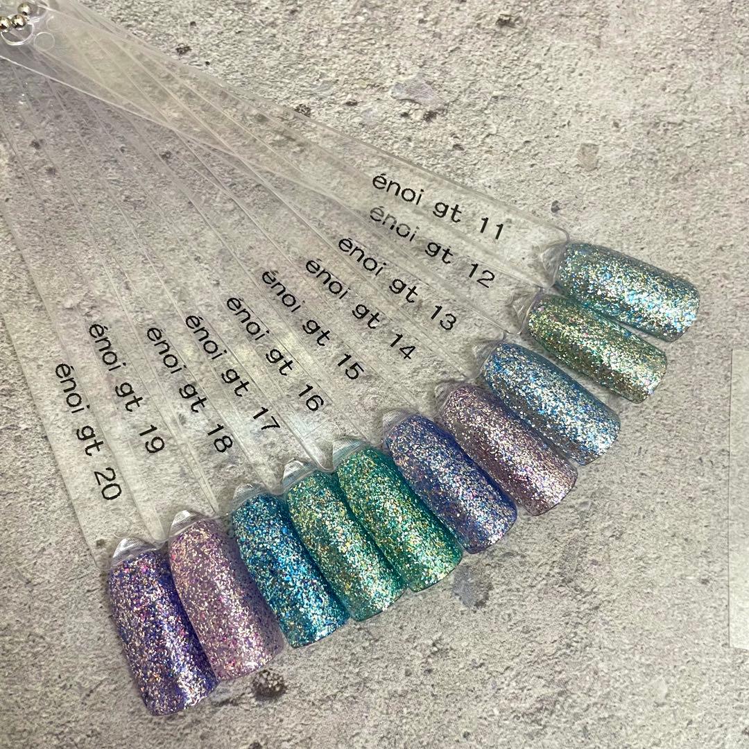 開封品】ギャリッター寒色10色 enoi エノイ,カラーチャート付き - メルカリ