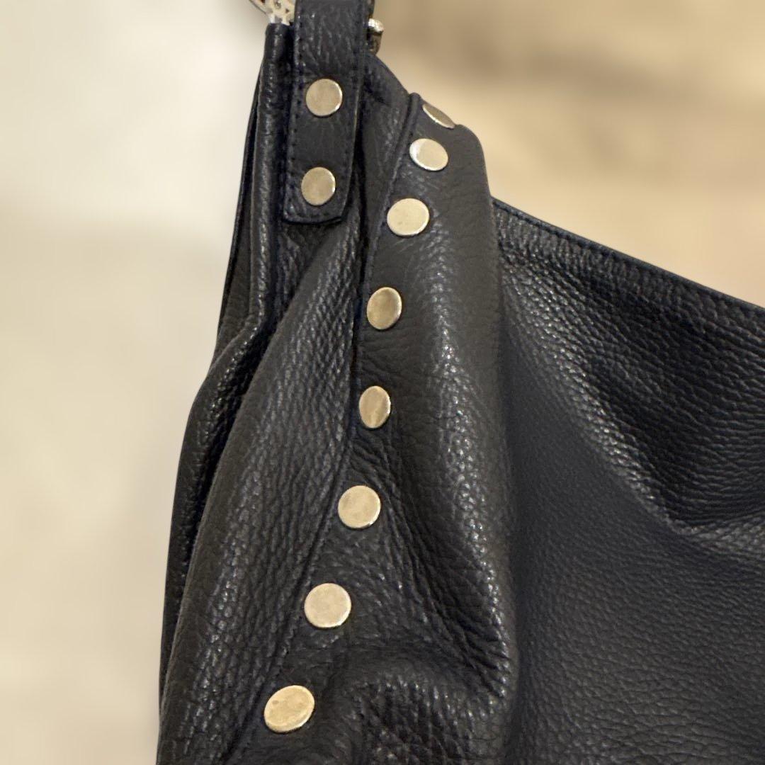 ザネラート ポスティーナ M ネイビー スタッズ レザー 紺 定番 - メルカリ