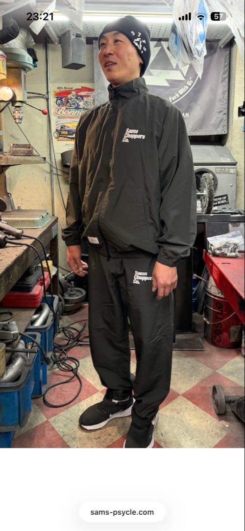 値下げ！SAMS MOTORCYCLE ナイロントラックジャケット×パンツセット