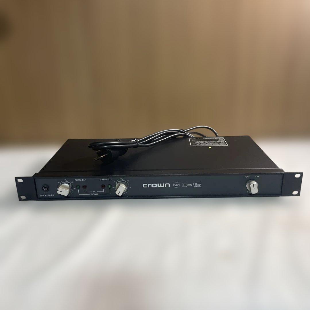 【動作未確認/希少】Crown D-45 パワーアンプ 海外プラグ ジャンク 動作未確認/希少】Crown D-45 パワーアンプ 海外プラグ ジャンク