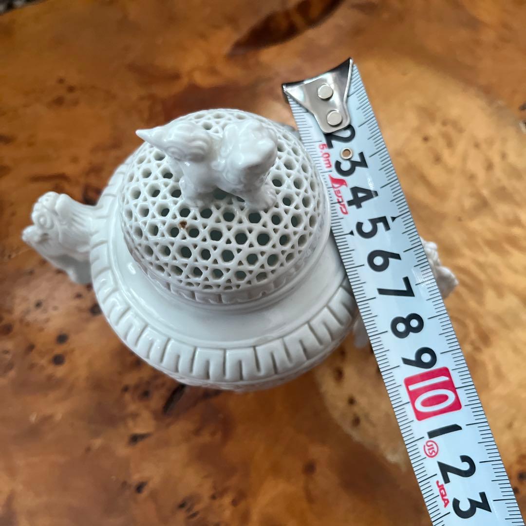 有田焼 京泉作 白磁 透遊鐶龍耳 香炉 透かしデザイン - メルカリ