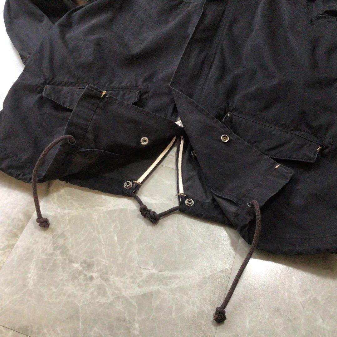 90s GAP モッズコート ジャケット フード付き 黒 Lサイズ M-65 - メルカリ