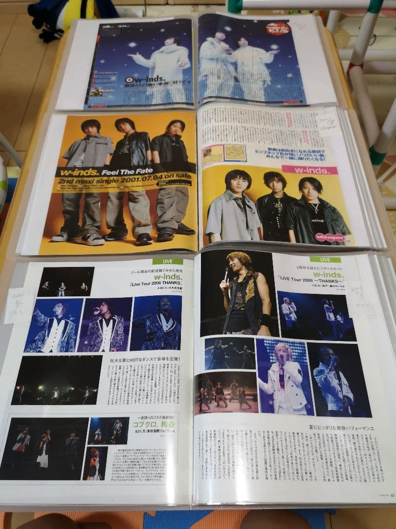w-inds.(1冊200円計算)72冊分247ページ切り抜きしファイリング済み