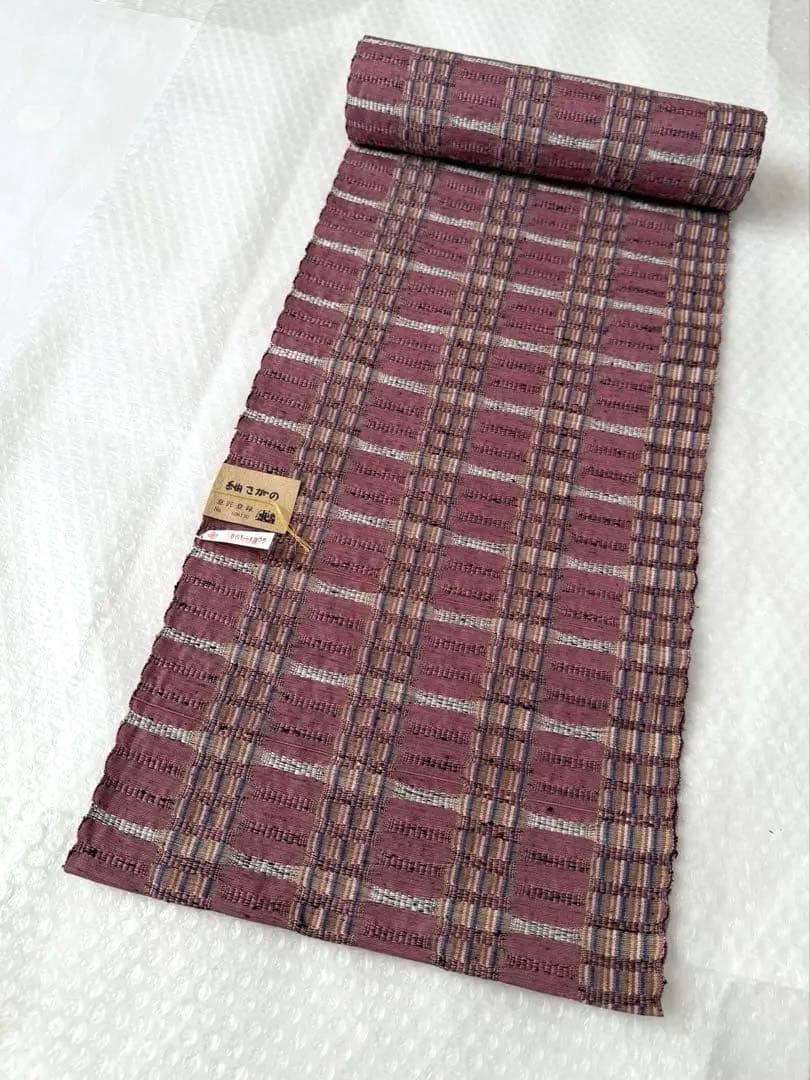 N36 未使用 紬さがの 米沢織 紬 名古屋帯 反物 N36 未使用 紬さがの 米沢織 紬 名古屋帯 反物 - メルカリ