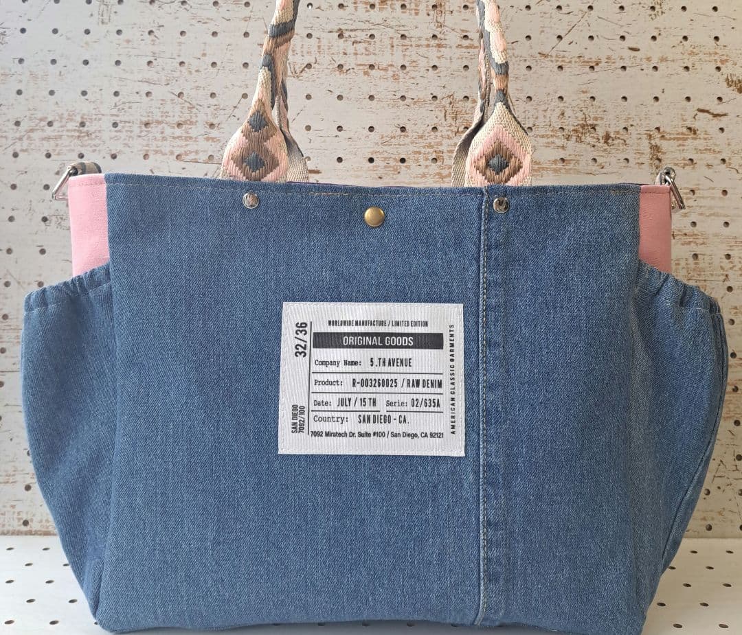 コヤンイサムチョン リトルサンダー デニムリメイクトートバッグ