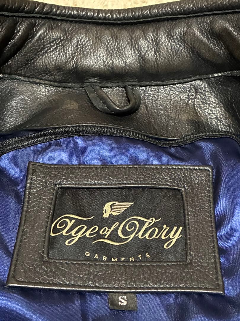 AGE OF GLORY ロッカージャケットレザーブラック L - メルカリ