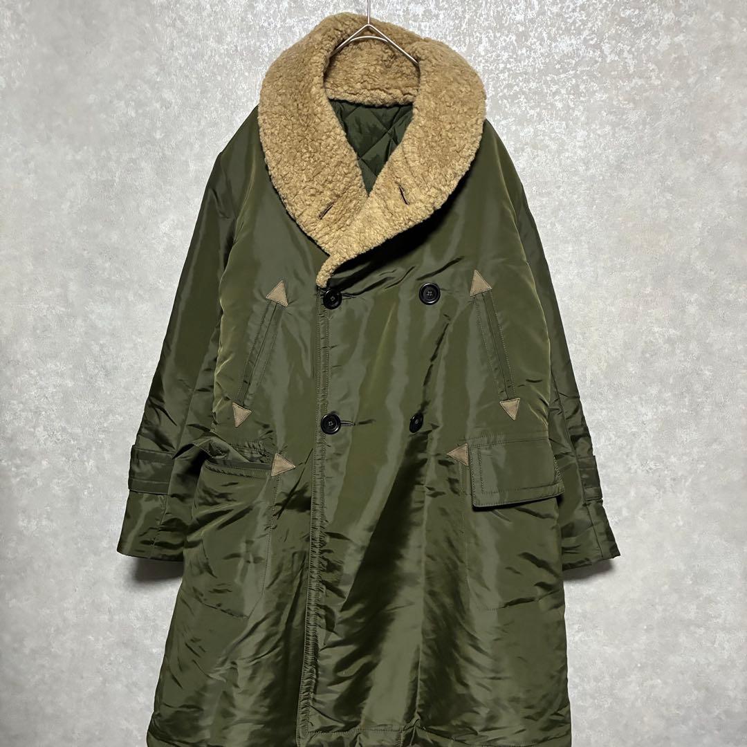 【美品】45R　フォーティーファイブアール 45rpm ナイロン×ボアのコート 45R（フォーティファイブアール）の「厚ナイロン×ボアの908ショール