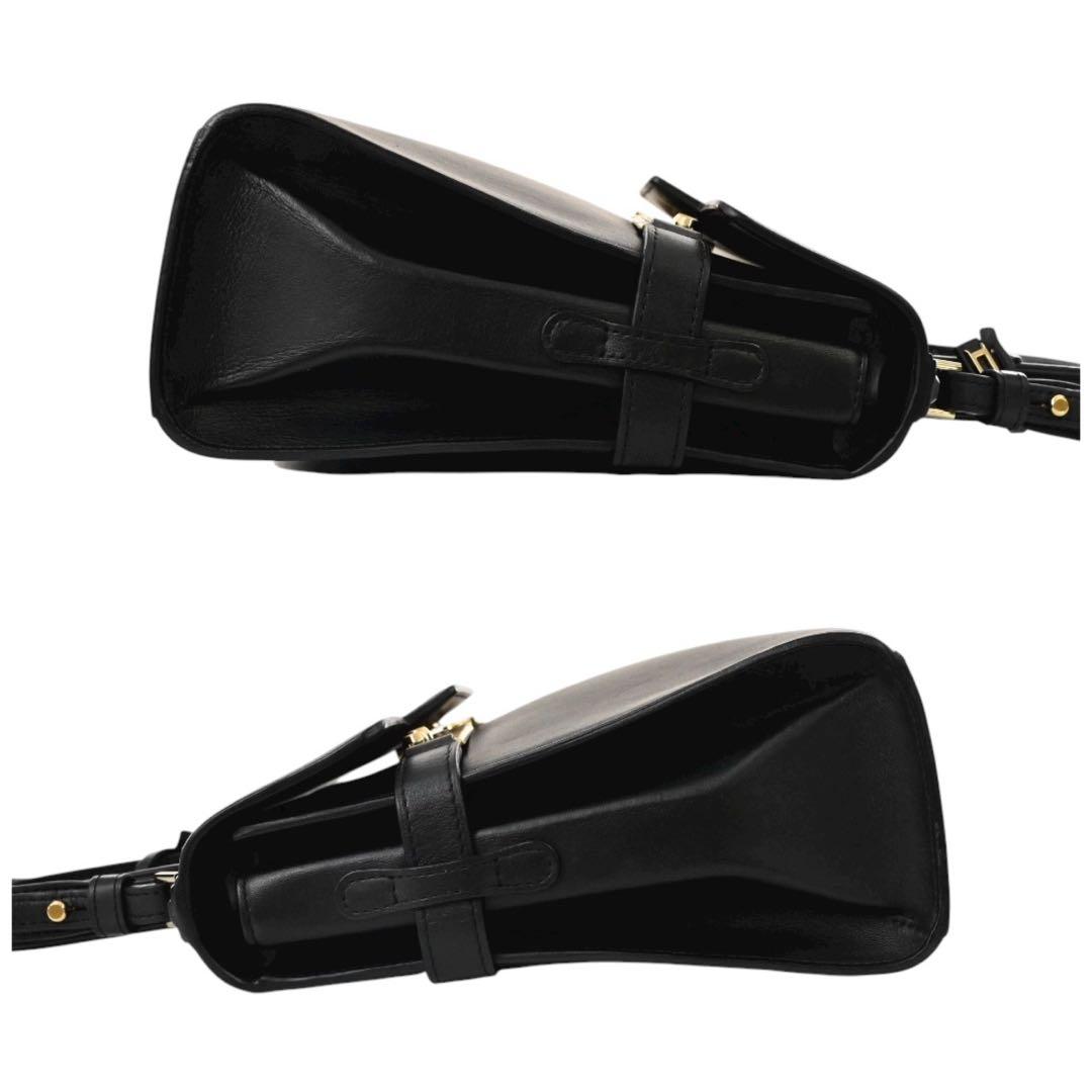 極美品】デルヴォー タンペート MM 黒 ブラック レザー ショルダー