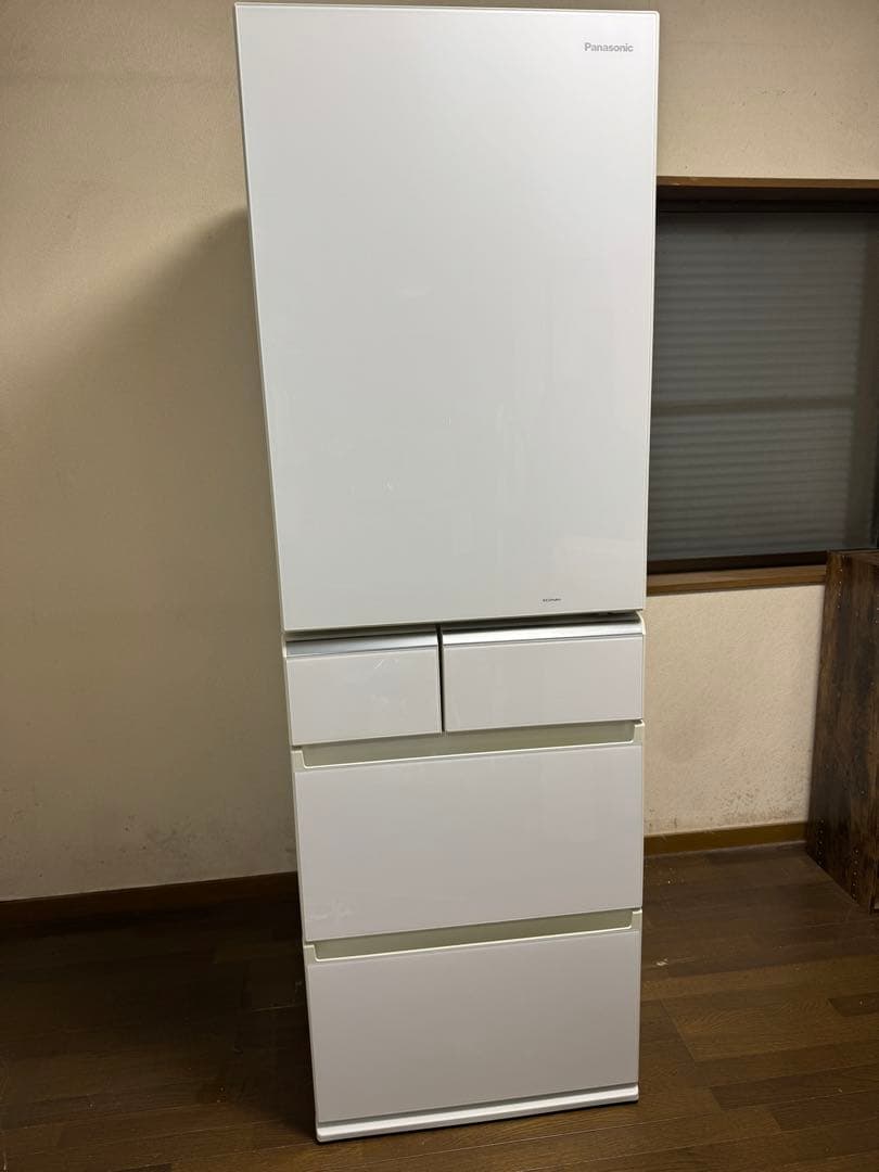 【最終】Panasonic冷蔵庫 NR-E412PV-W形 5ドア 406L Panasonic (パナソニック) 5ドア冷蔵庫 NR-E412PV-W 2017年製 406L