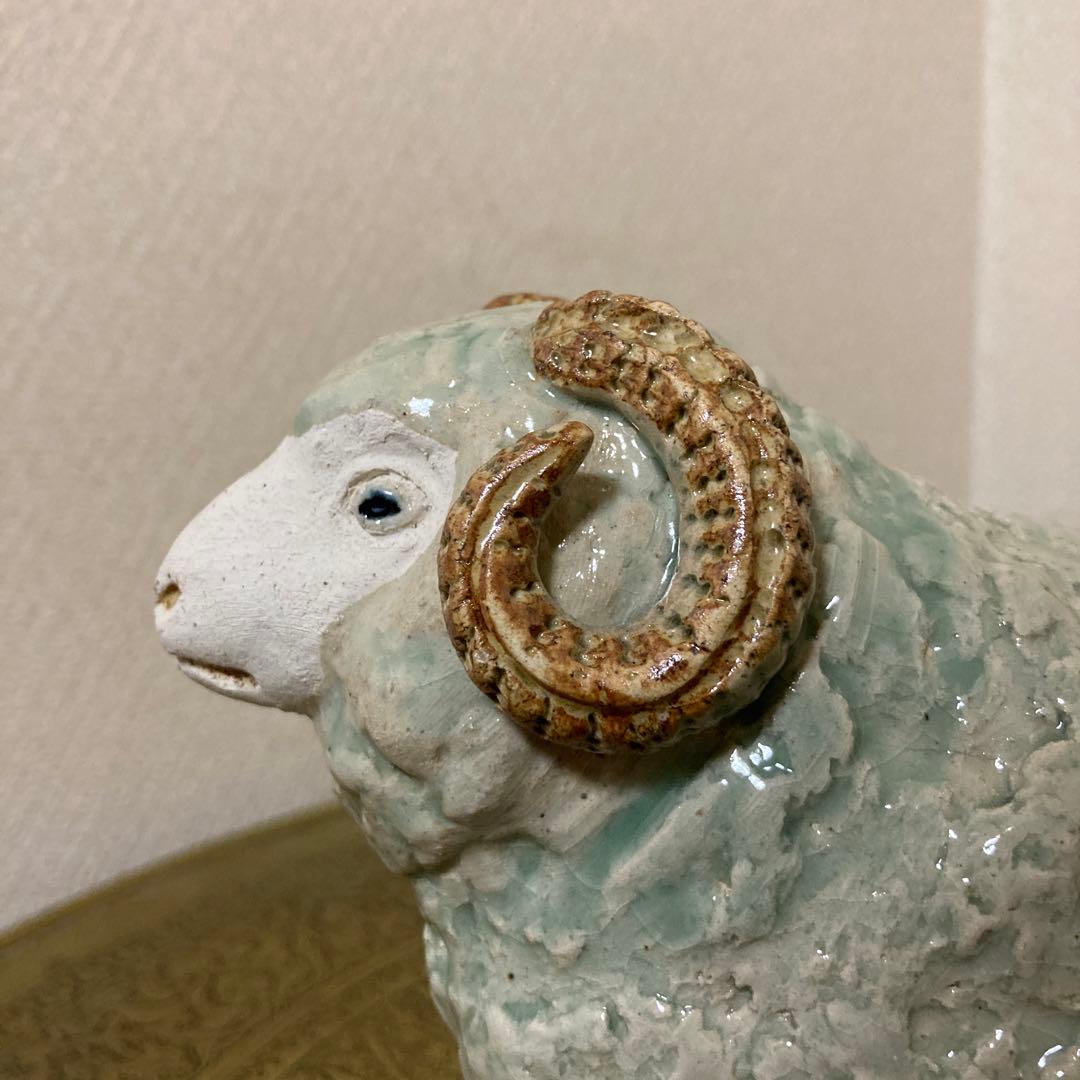 瀬戸焼 大鷹窯 鈴木 志朗 羊置物 オブジェ 干支 ヒツジ - メルカリ