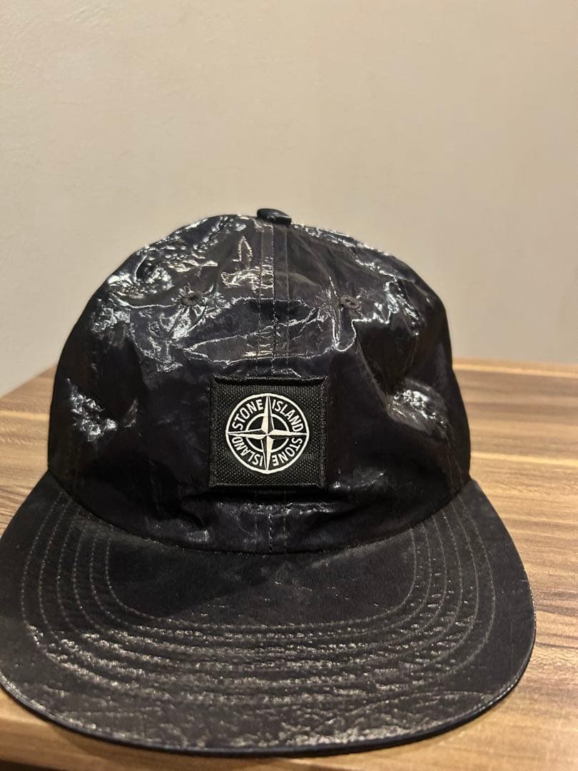 Supreme × Stone黒キャップ Supreme x Stone Island キャップ | ブラック | FARFETCH JP