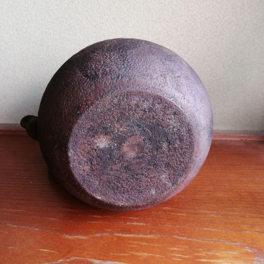 鉄瓶。松下電器創業35周年記念品。銀摘独楽形鉄瓶。