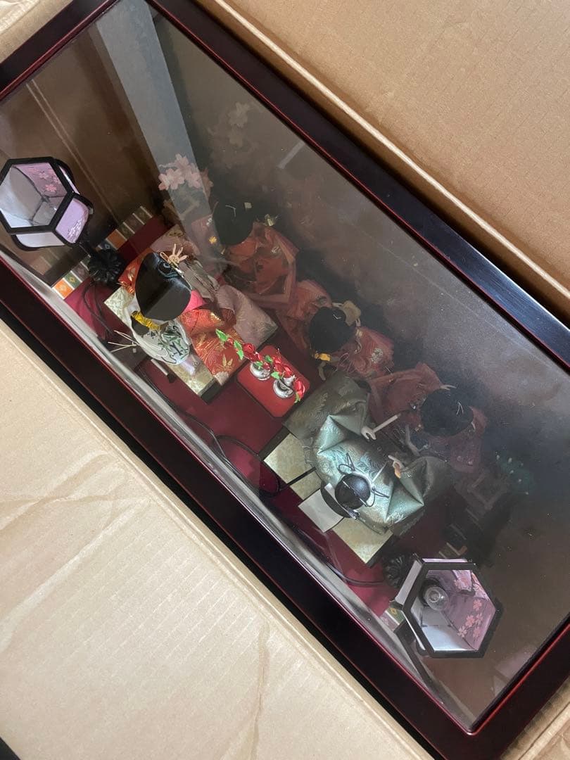 美品】丹秀雛 極上特製三月雛人形 ケース付き オルゴール人形小道具付き