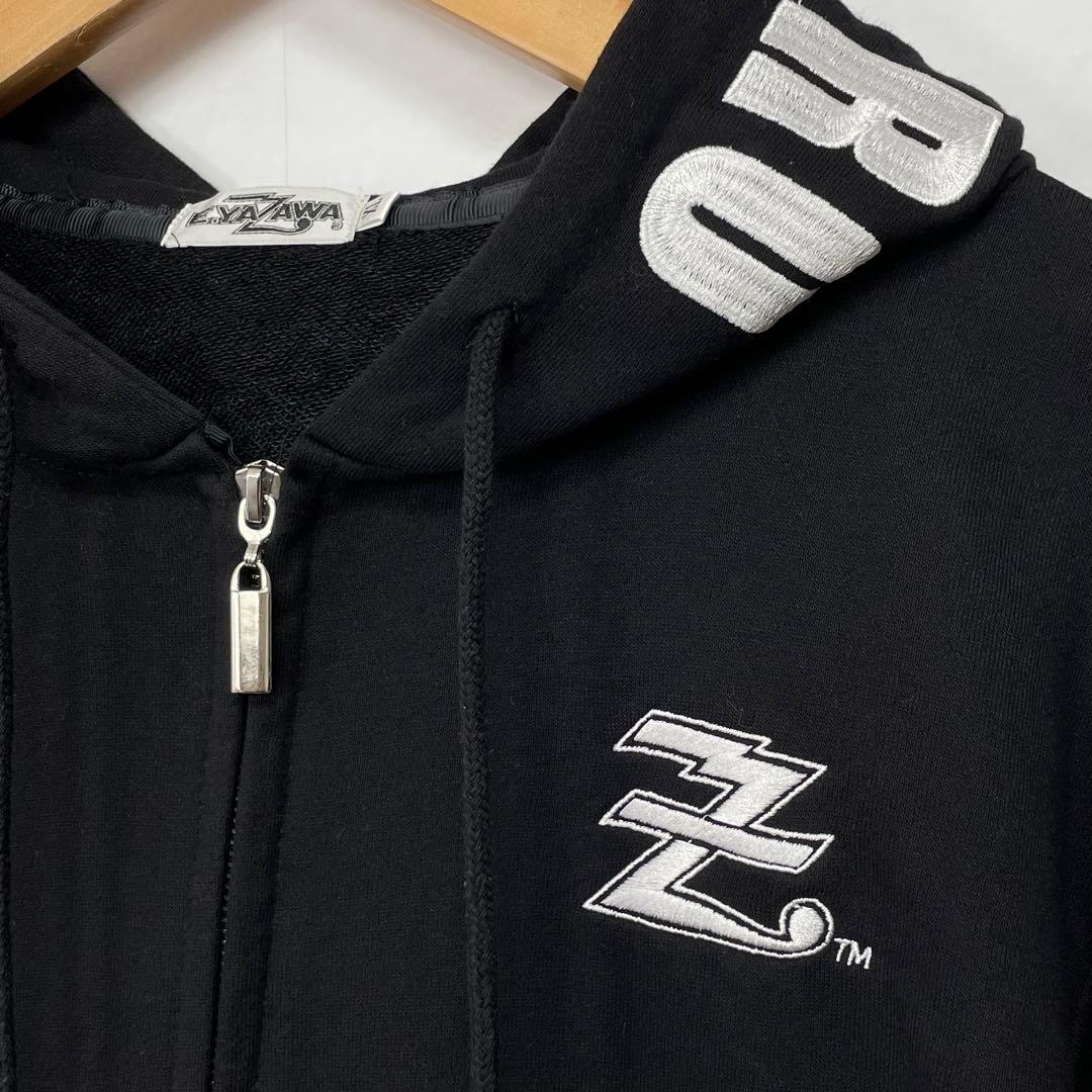矢沢永吉 E.YAZAWA 刺繍 星 スウェット ジップアップパーカー ブラック