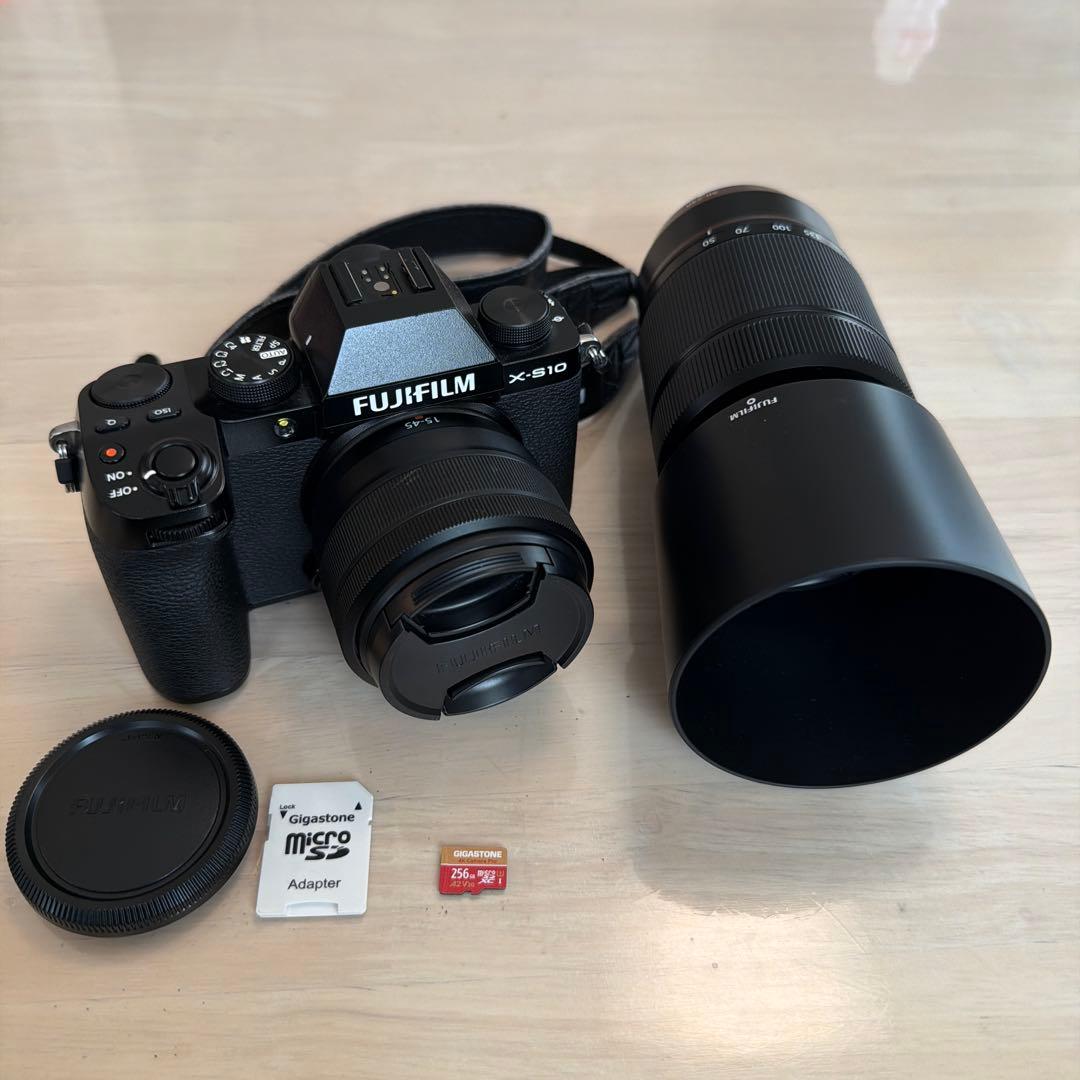 FUJIFILM X-S10 15-45mm, 50-230mmレンズ, SD付 - メルカリ