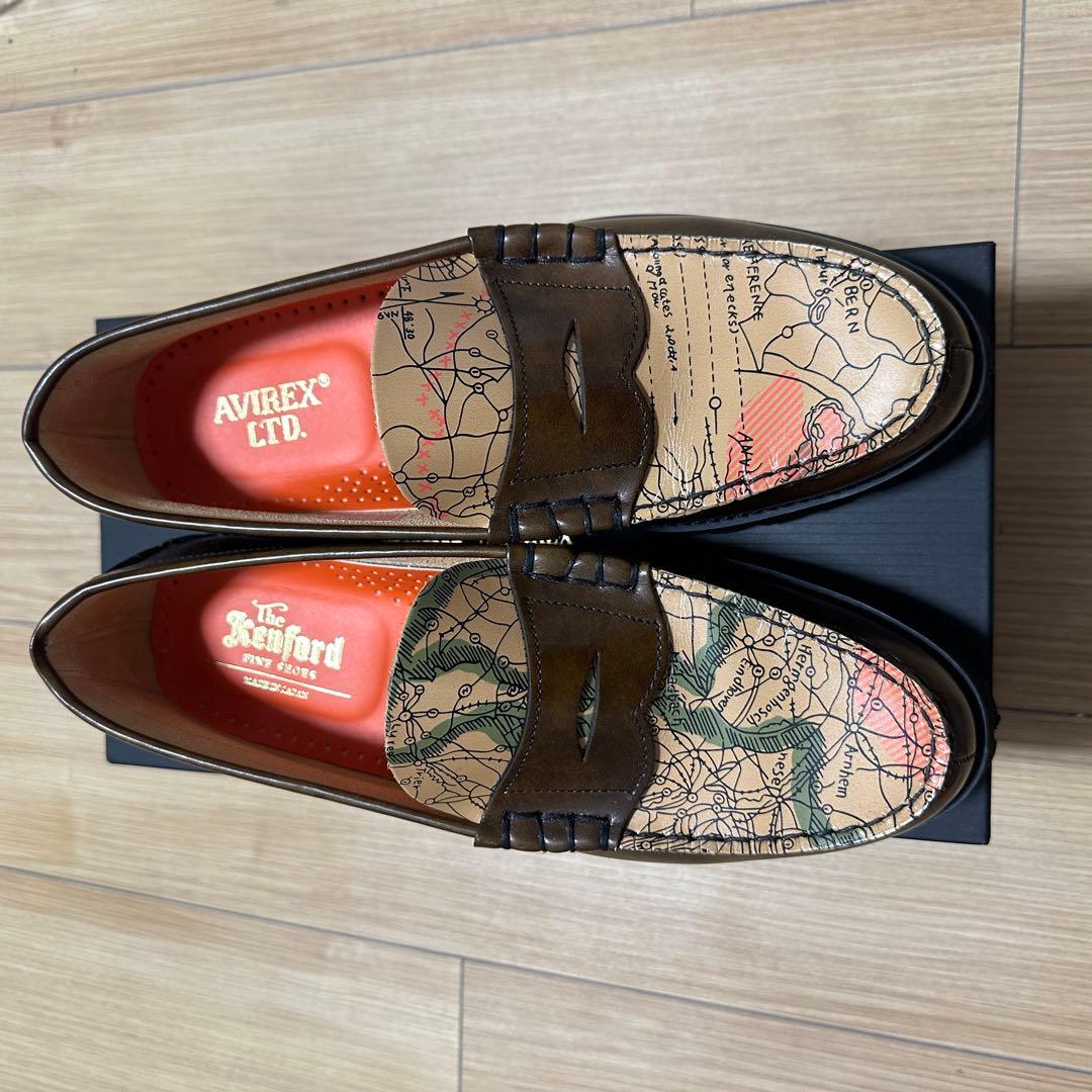 AVIREX × KENFORD 地図柄 ローファー 26 - メルカリ