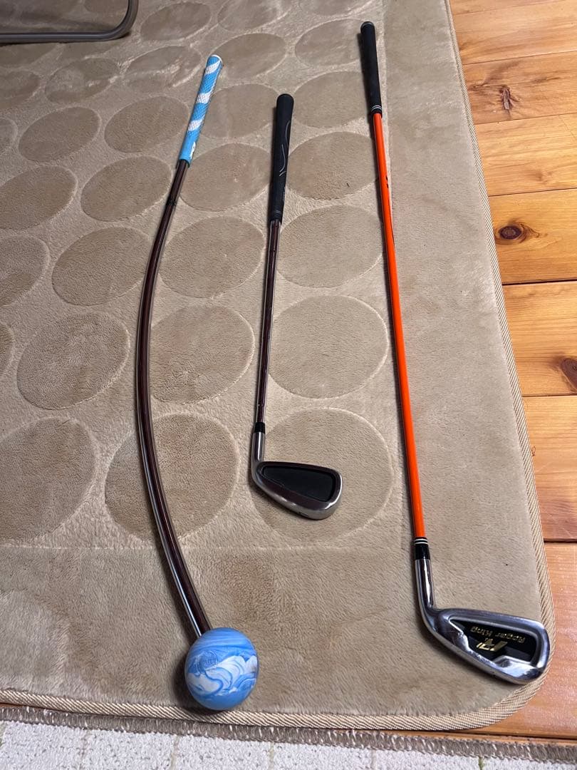 ゴルフ練習器具　３点セット　フレループ&ロジャーキング&短尺アイアン 広田ゴルフ ロジャーキング スイングドクター 練習機 ゴルフ練習器具