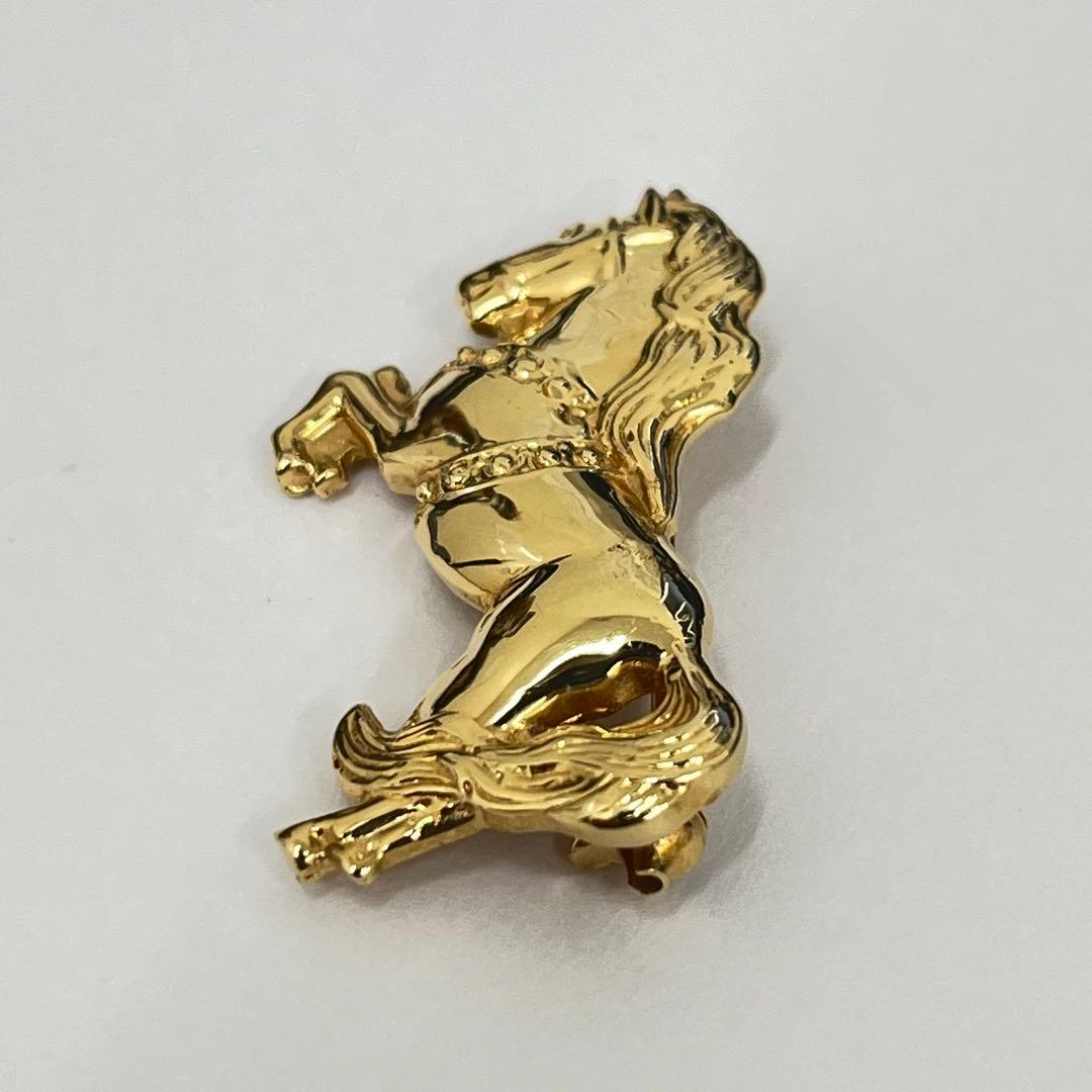 18金 K18 ゴールド 馬 ブローチ ホース 5.4g