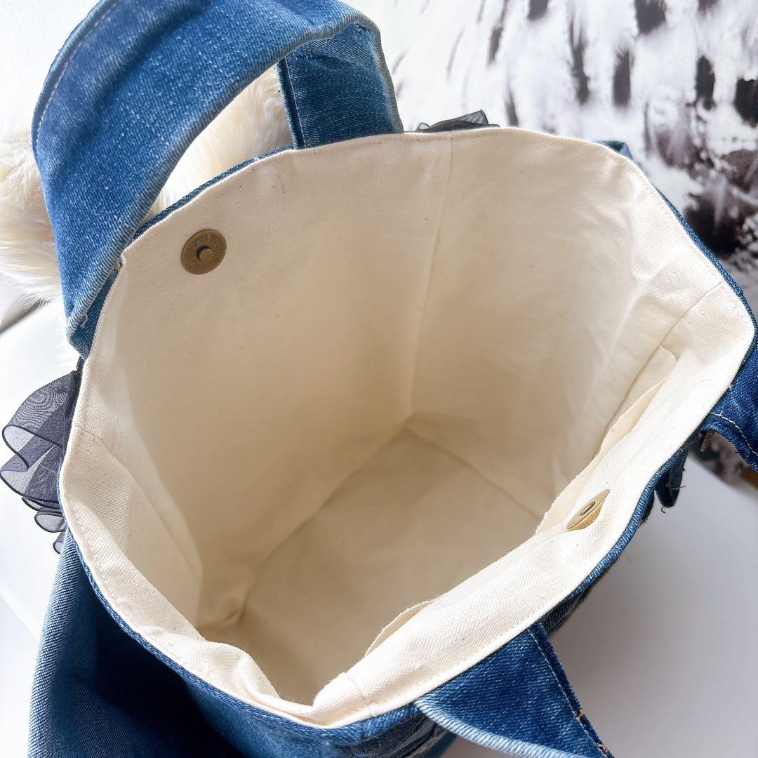 t*い様 コヤンイサムチョン トートバッグ マロン デニム