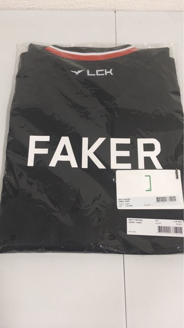 T1 ユニフォーム LCK2025 FAKER フェイカー LOL　Lサイズ 2025 LCK Team T1 Uniform Jersey S15 Faker TShirt LOL Championship
