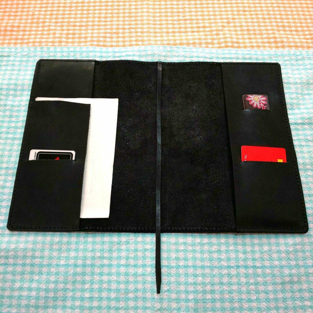 オイルワックス ヌメ革 黒 A5手帳カバー - メルカリ