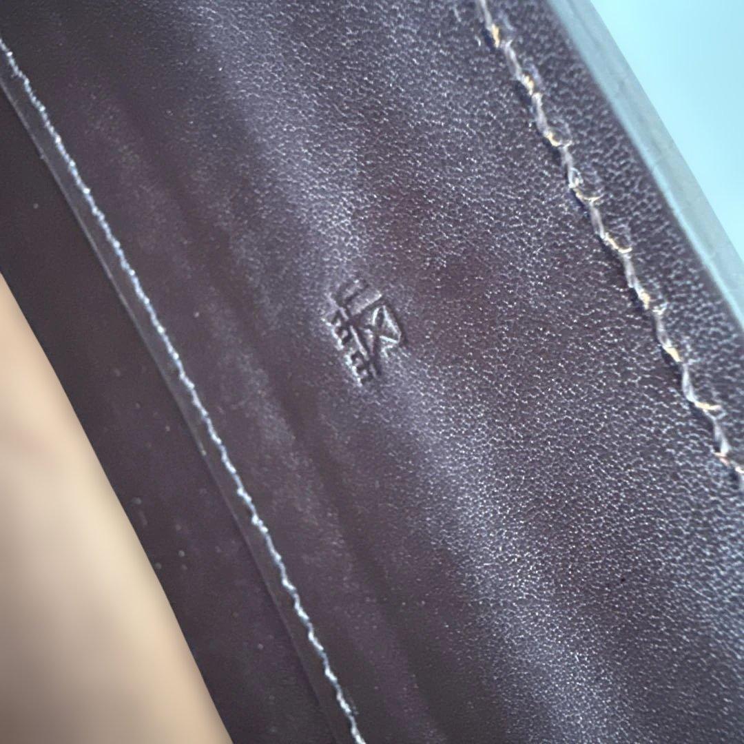 亀屋革具店 大きなトートバッグ肩掛けタイプ ダークブラウン （横幅40