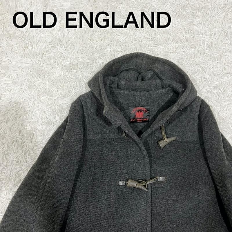 OLD ENGLAND　ダッフルコート　ヘリンボーン ムーアブルック グレー old england “ladies wool duffle coat” size 36 オールドイングランド